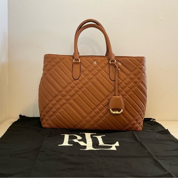 Ralph Lauren| Large Plaid Quilted Satchel - Picture 8 of 11
